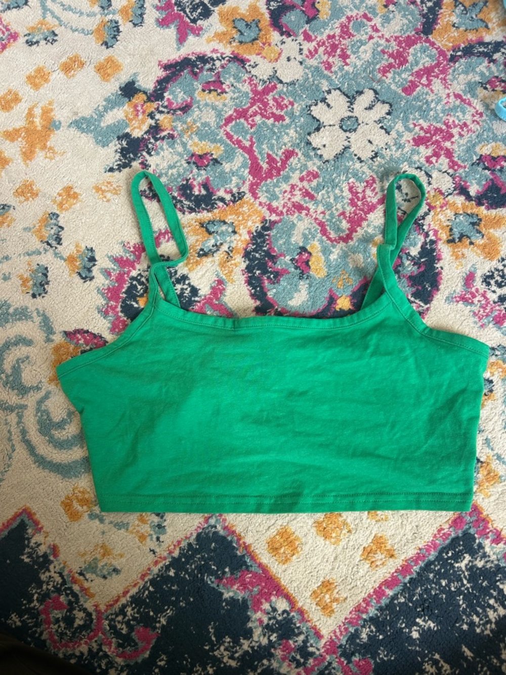 2-pack Green & Blue Women's Cropped Cami Top - H&M